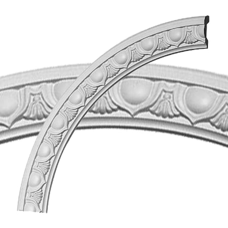 Ekena Millwork 23 3/4"OD x 19 3/4"ID x 2"W x 3/4"P Egg and Dart Ceiling Ring (1/4 of complete circle) CR23EG